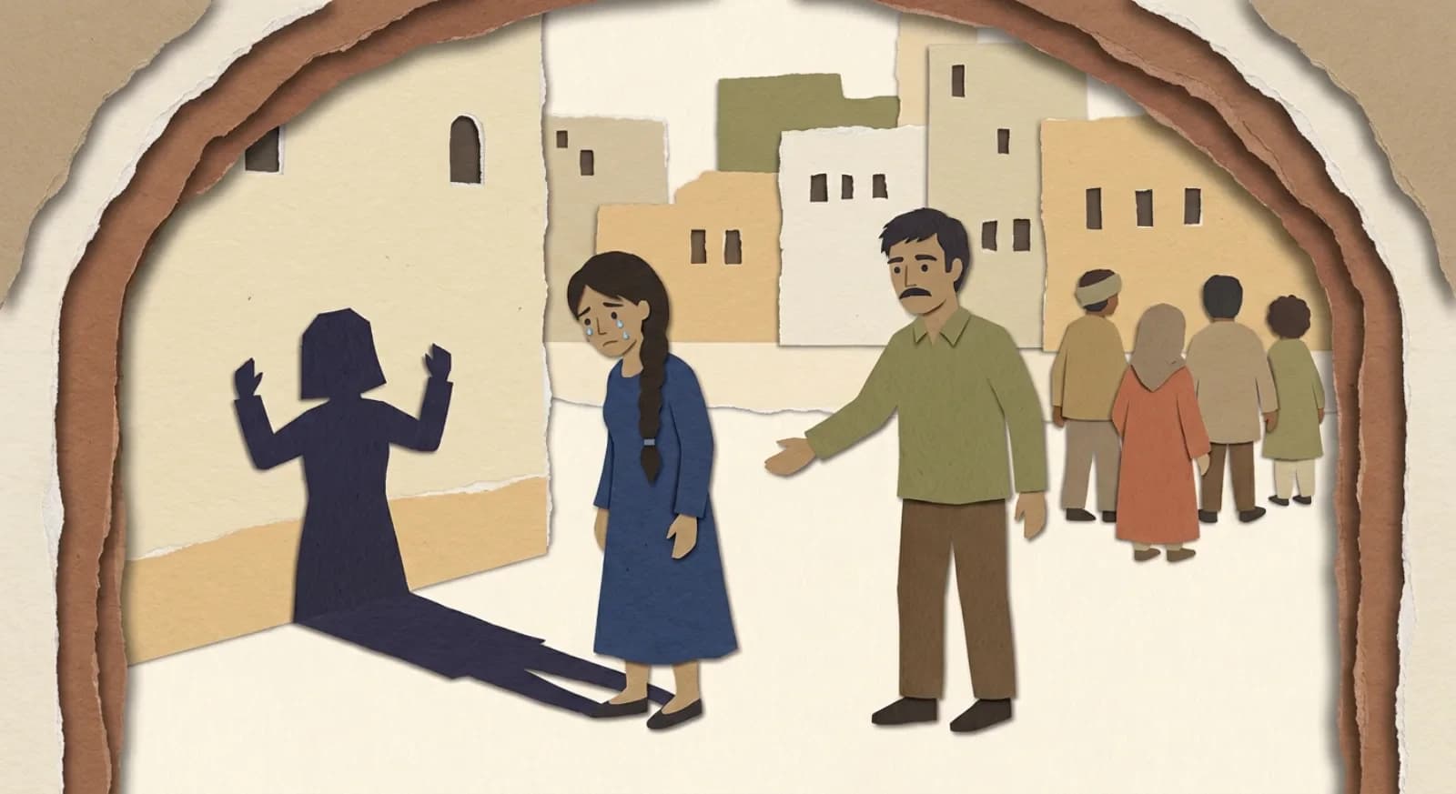 غزل تبكي وهي تراقب ظلّها يرفع يديه بحركةٍ لا تفعلها